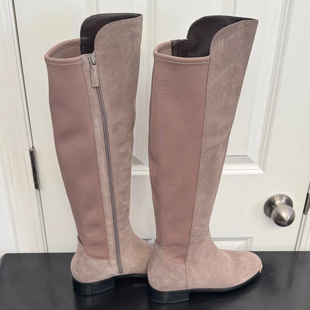 Like New Cole Haan Beige Suede Over the Knee Boots